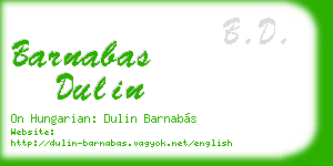 barnabas dulin business card